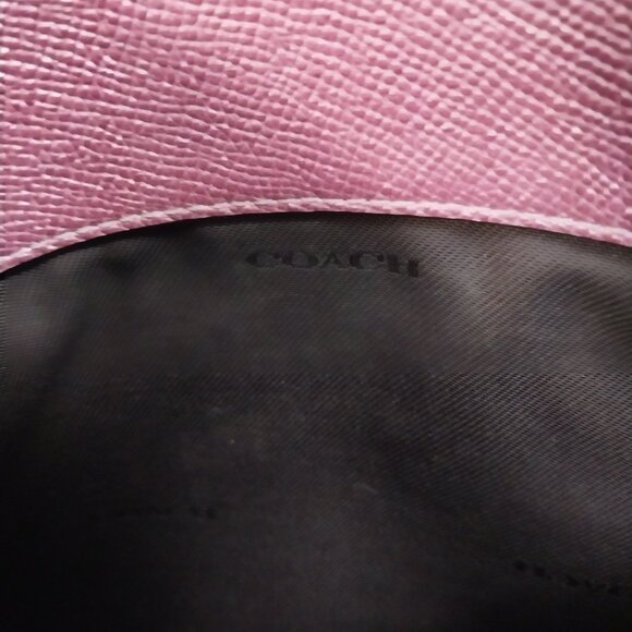 3259 Small Pink Shimmer Coach Crossbody Bag / Matching Card Carrier. - Picture 10 of 14